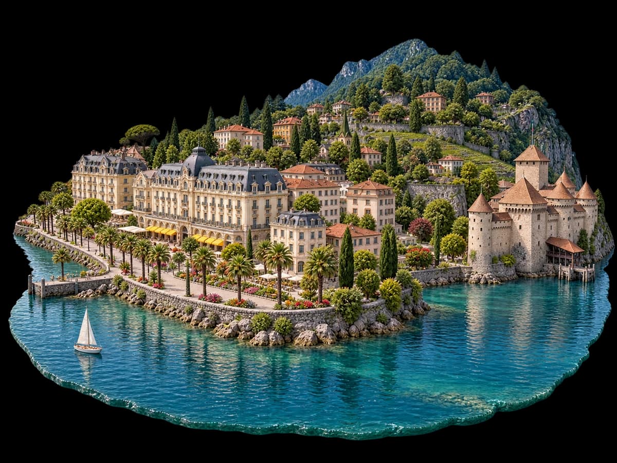 Illustration de Montreux en miniature