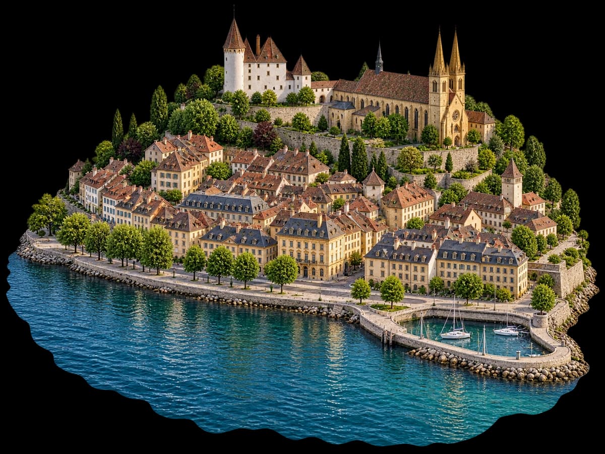 Illustration de Neuchâtel en miniature